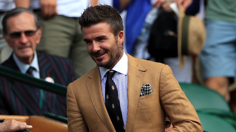David Beckham in the Royal Box at Wimbledon