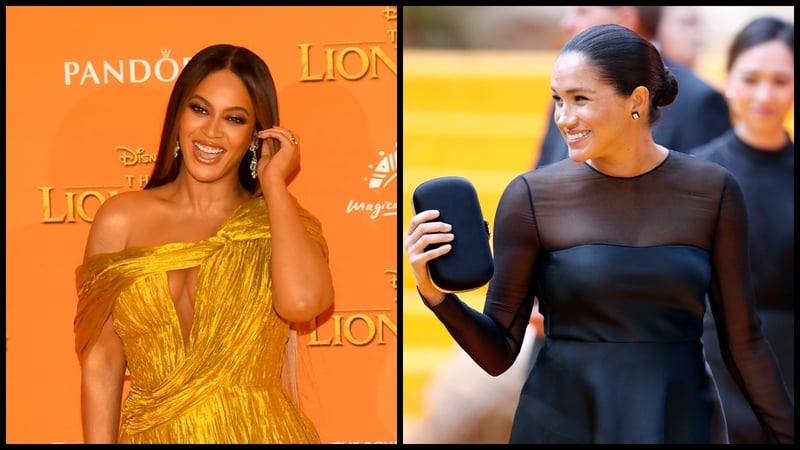 Beyoncé and Meghan looked fierce on the Lion King red carpet