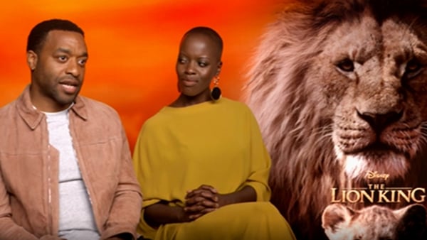 Chiwetel Ejiofor with The Lion King co-star Florence Kasumba - "I was really moved by this concept of 'home' that carries on coming back into the story"