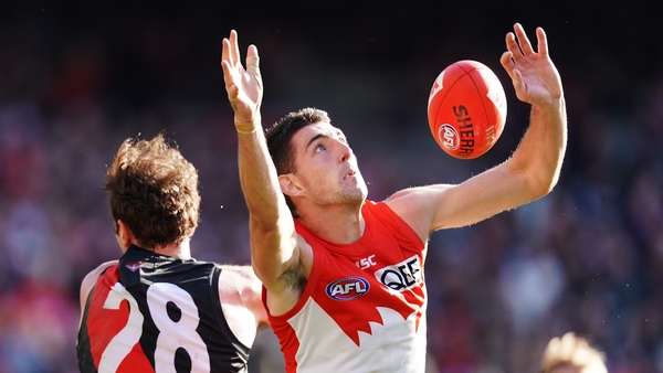 Colin O'Riordan of the Swans, pictured in action against the Essendon Bombers at the Melbourne Cricket Ground last season