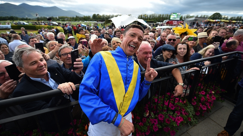 Frankie Dettori poses with racegoers during day 3 of the Killarney Racing Festival