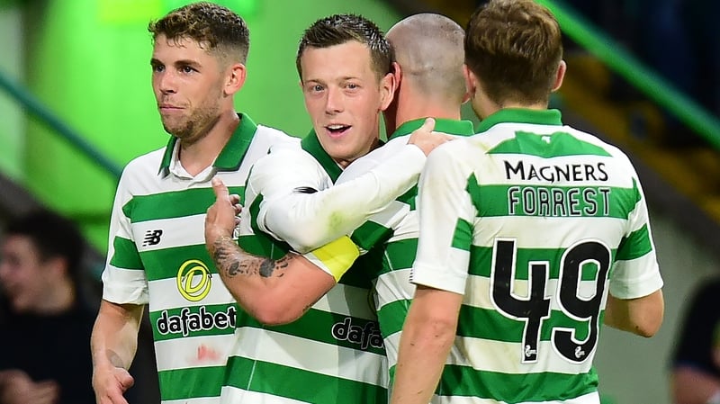 Callum McGregor of Celtic celebrates his goal