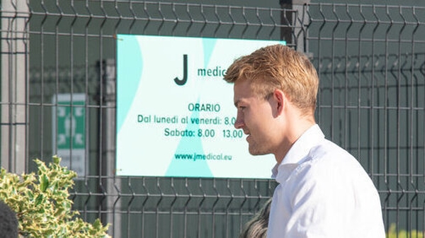 Matthijs de Ligt arriving at the Allianz Stadium