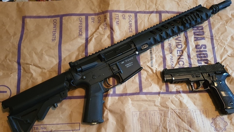 The two imitation firearms were found during searches in the Dublin area