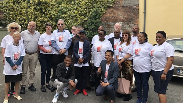Staff from the South African Embassy attended the Capuchin centre today