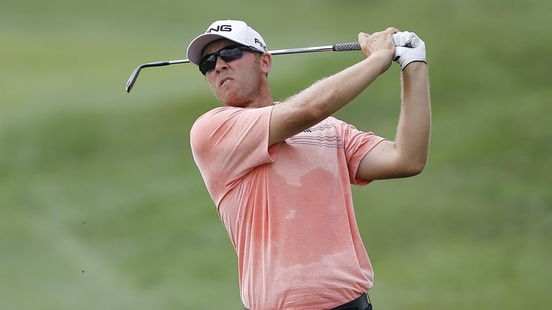 The Waterford man is eight shots off the lead in Kentucky