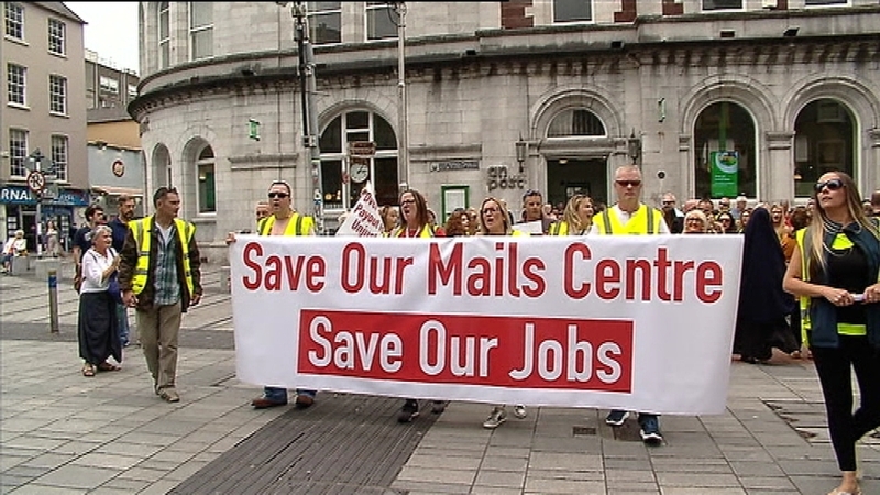 The workers say they want An Post to convert the Cork Mail Centre from sorting letter to parcels