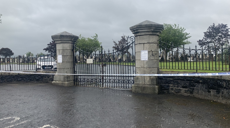 A car was seen being driven at speed in the graveyard