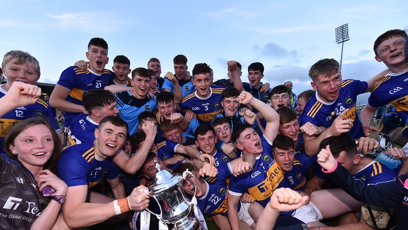 Tipperary players celebrating at full-time