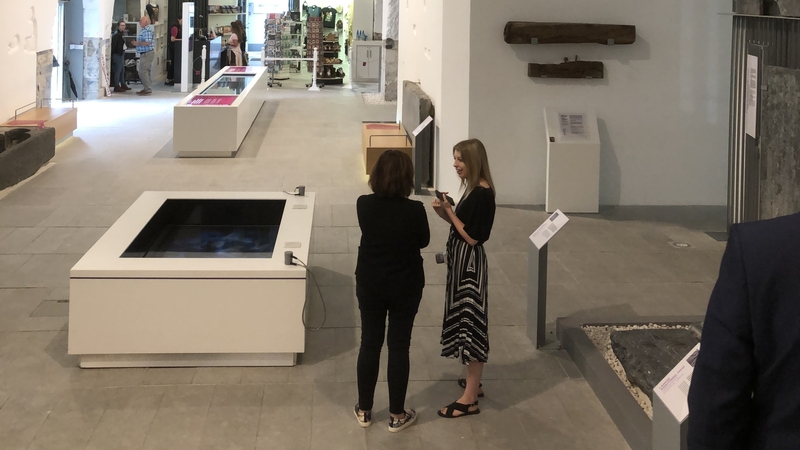 At the centrepiece of the exhibition are skeletons which were discovered outside St Mary's Church in 2016