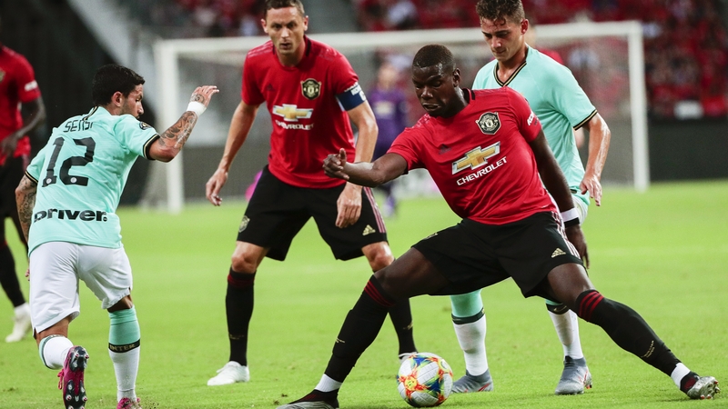 Paul Pogba in possession during United's 1-0 win over Inter Milan in Singapore last Saturday