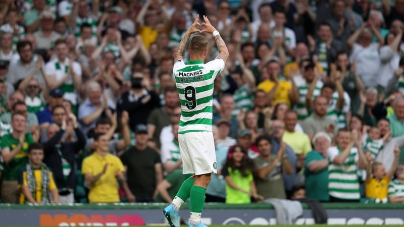Griffiths gestures to the fans