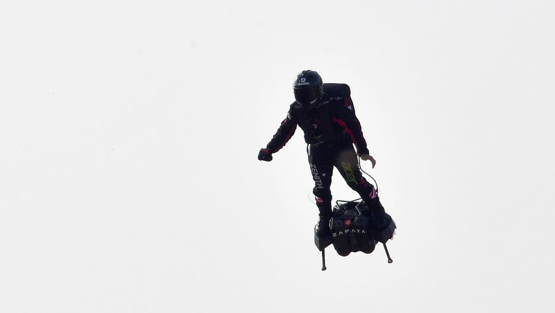 Franky Zapata hoped to reach to Dover from Sangette, France in about 20 minutes, flying at speeds up to 140kmph