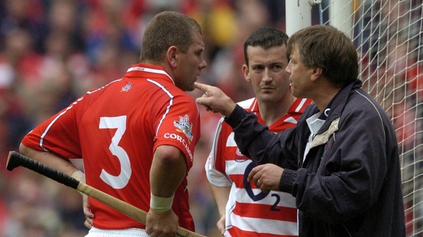 Dónal O'Grady speaks with O'Sullivan and Cusack in 2004