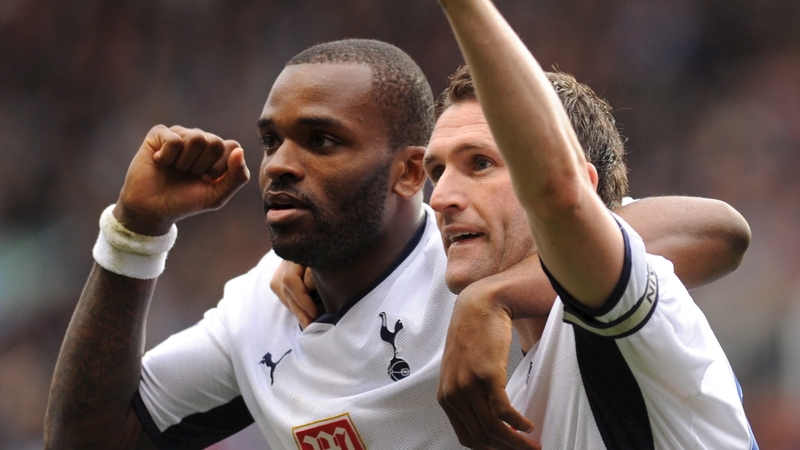 Bent and Robbie Keane playing together at Spurs