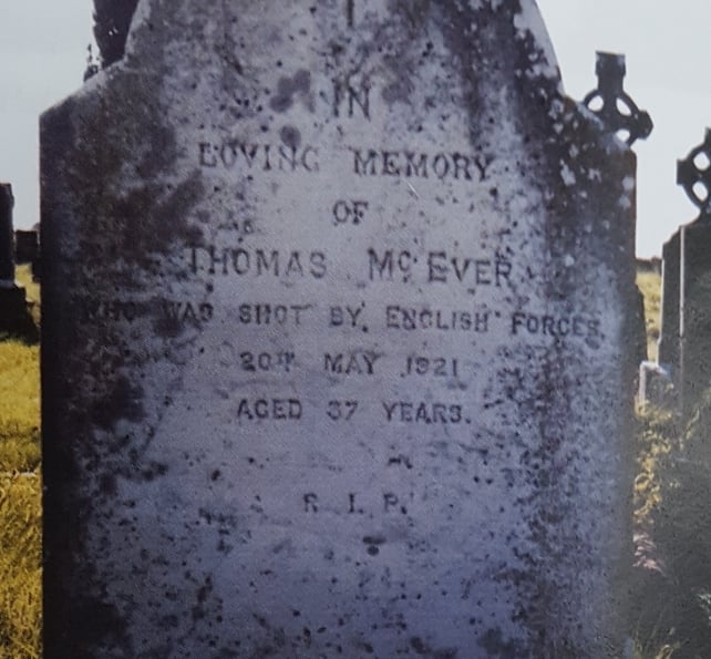 <p>Thomas McEver's gravestone</p>