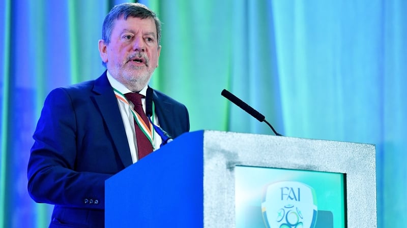 Donal Conway addresses delegates in Trim