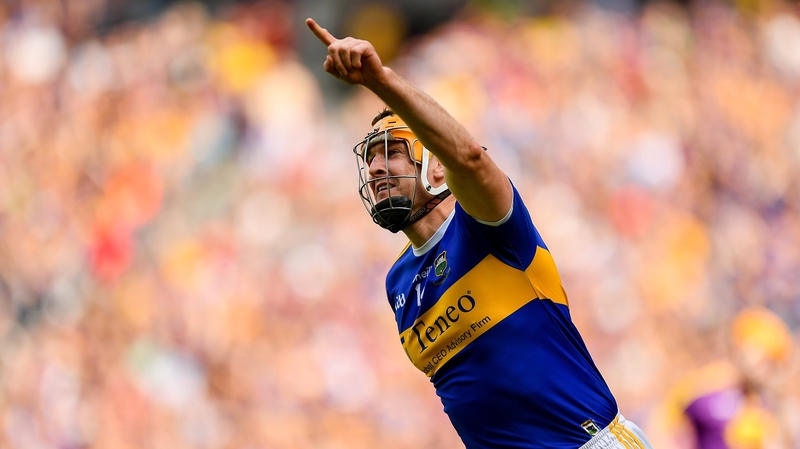 Seamus Callanan celebrates scoring a goal against Wexford