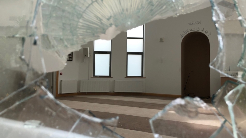 Substantial damage was caused to the community mosque