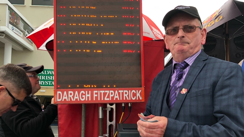 One of the bookies on duty at Ballybrit