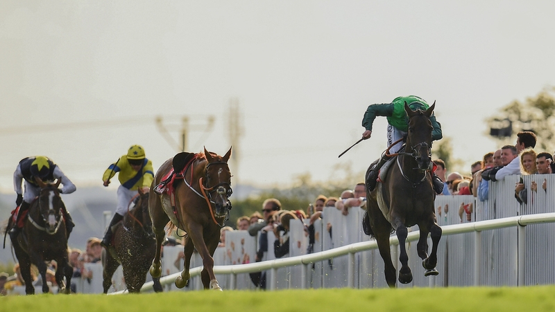Jockey Luke Dempsey steers Borice to victory in the Galway Plate