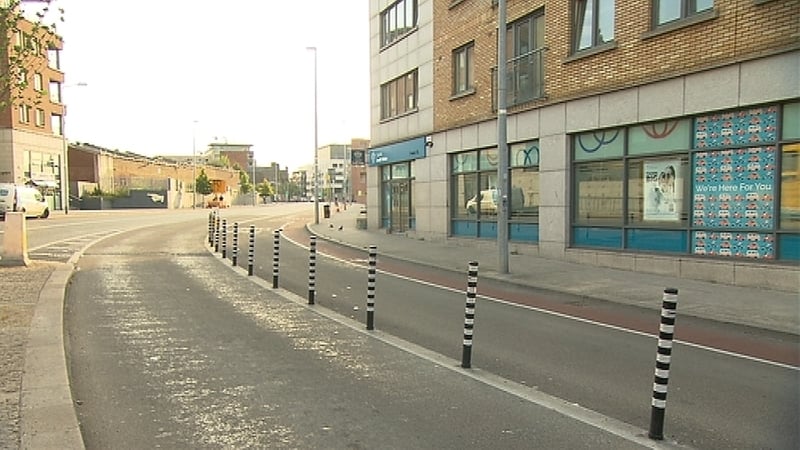 The car crashed at St Luke's Avenue in The Liberties, where the garda was injured