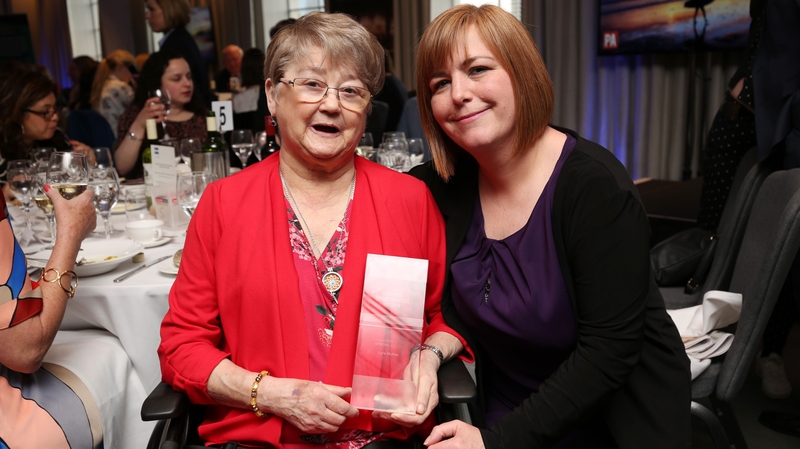 Joan Lawrie pictured with her daughter Nichola Corner last year
