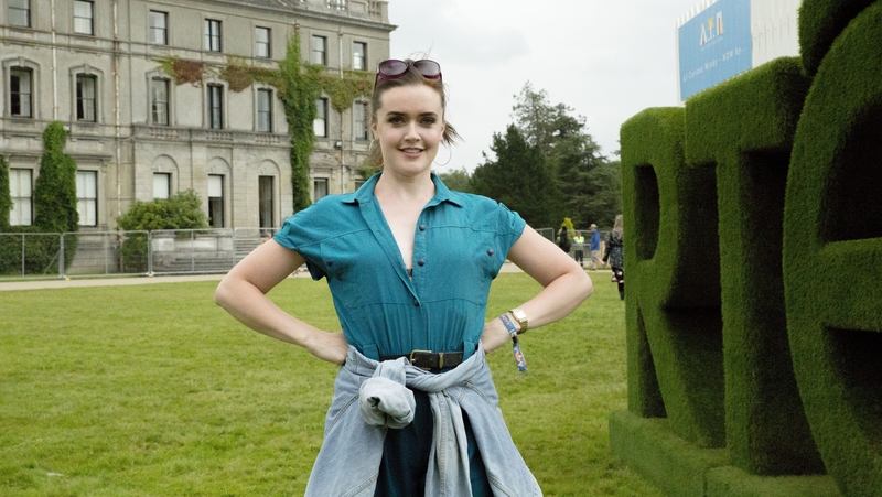 Actor and activist Aoibheann McCann at the Now By RTÉ tent