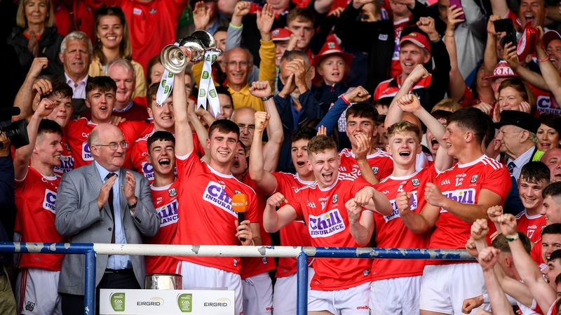 Cork captain Peter O'Driscoll and team-mates