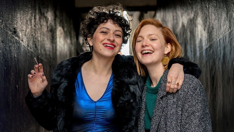 Alia Shawkat and Holliday Grainger on the Dublin tiles in Animals