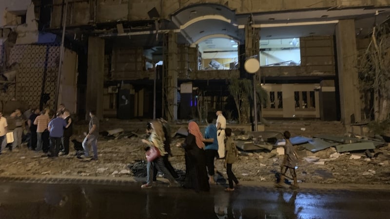 The scene outside the National Cancer Institute