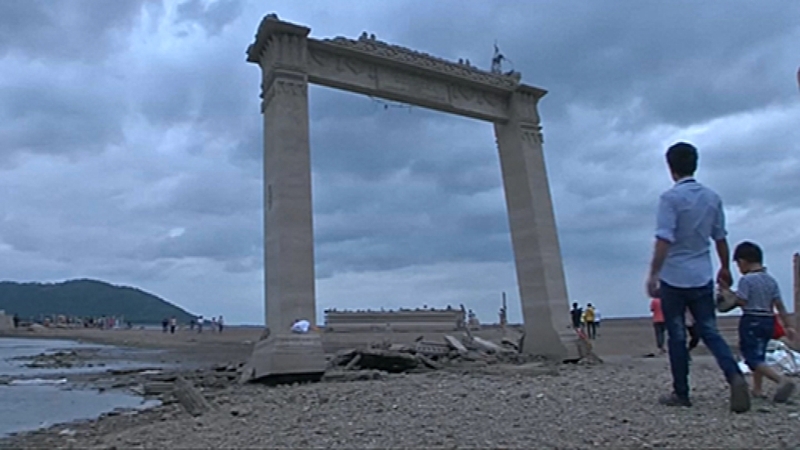 The ruins also reappeared following a drought in 2015