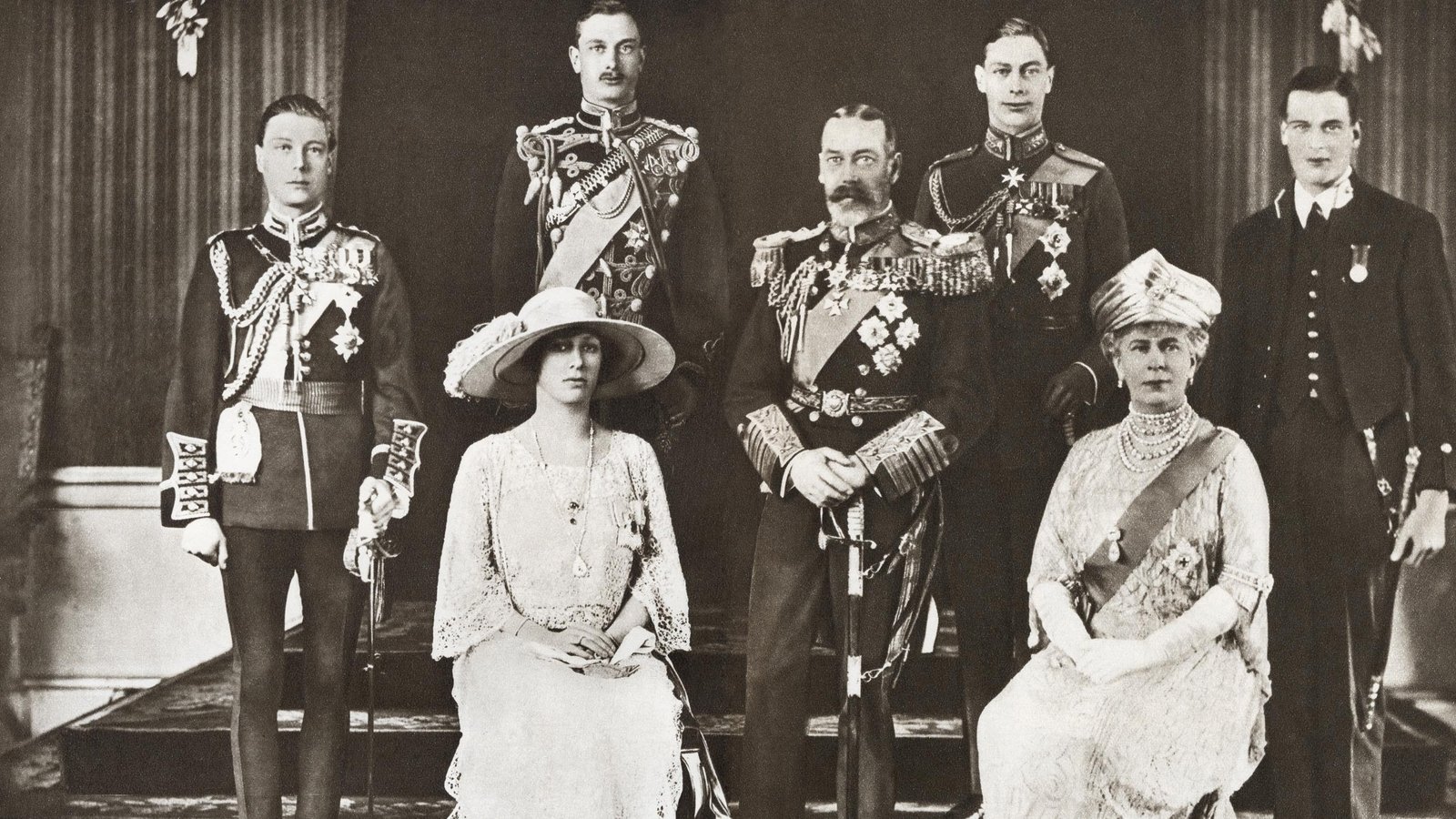 An outraged letter from King George V (centre) prompted Lloyd George to implement the ban