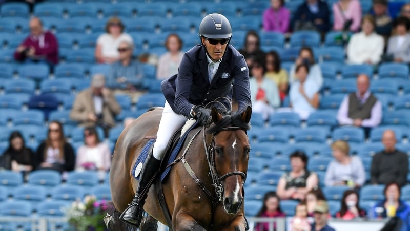 Paul O'Shea in action at the Dublin Horse Show