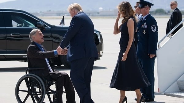 Mr Trump has visited the sites of last weekend's mass shootings in Ohio and Texas