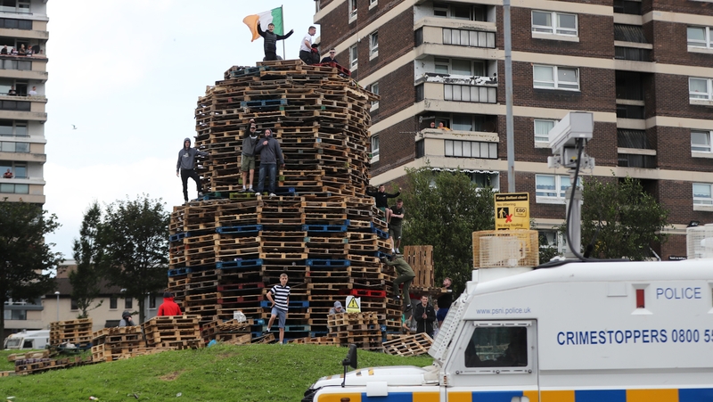 PSNI said three officers were injured