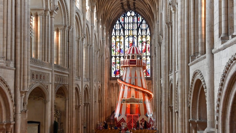 Norwich Cathedral's ceiling dates back to the mid 15th Century when a new roof was built following a fire