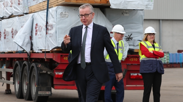 Michael Gove met business leaders in Warrenpoint, Co Down