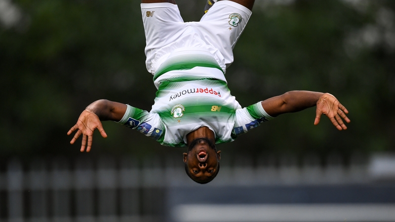 Daniel Carr celebrates scoring the winning goal