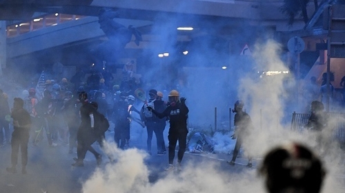 The new protests came after the city's leader warned she would grant no concessions to the demonstrators