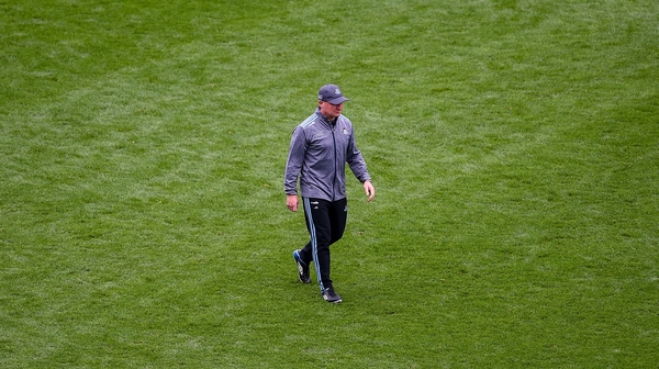 Gavin walking across Croke Park
