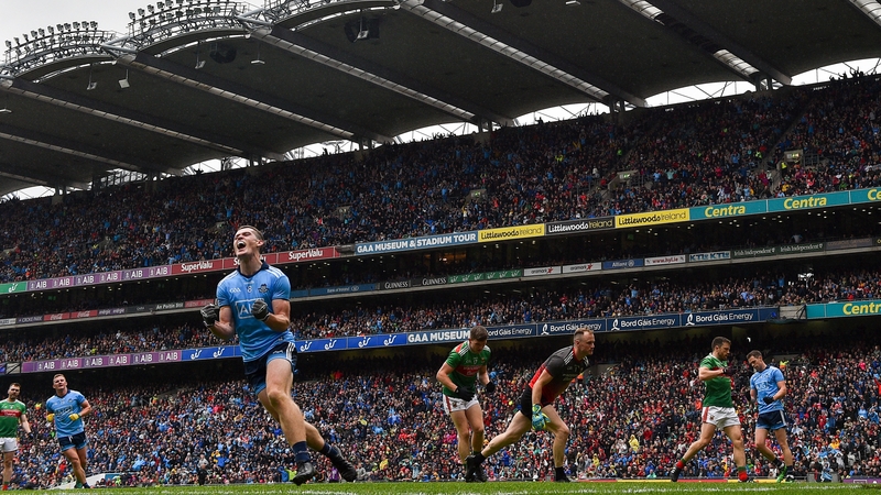 That winning feeling: Brian Fenton celebrates scoring Dublin's third goal