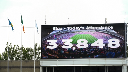 An attendance of just 33,848 at the All-Ireland senior football semi-Final match between Kerry and Tyrone at Croke Park. Photo: Ramsey Cardy/Sportsfile via Getty Images