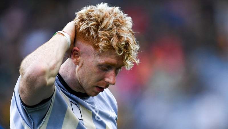 Cian Lynch cuts a dejected figure following the All-Ireland hurling semi-final defeat to Kilkenny