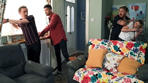 A brick is thrown through the Collins' window on Fair City