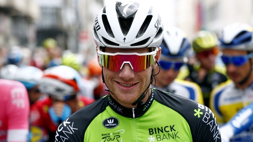 Sam Bennett holds the overall leader's jerseys after winning the first two stages