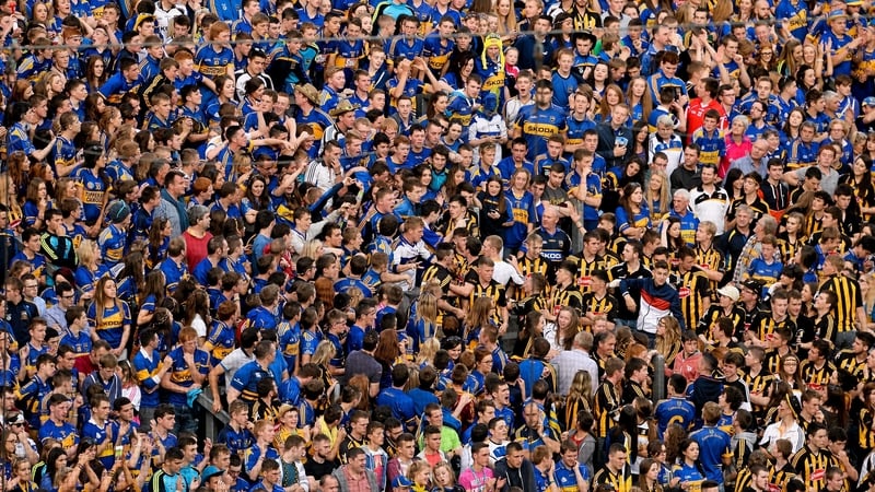 Tipp and Kilkenny fans on Hill 16
