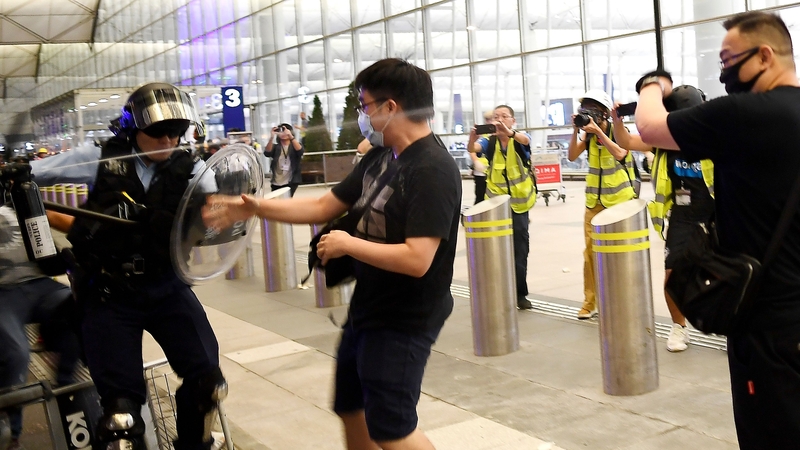 This is the second day of protests at the airport
