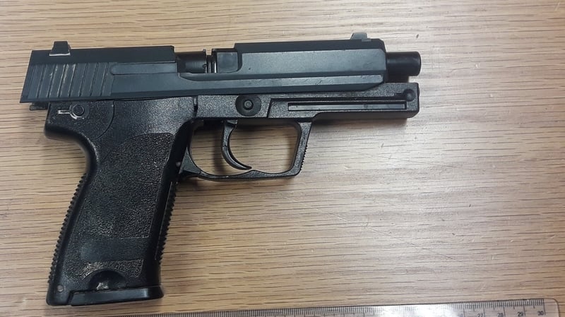 The firearm was found after gardaí searched the man in the Brownstown area