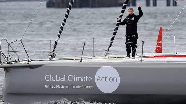Greta Thunberg is making her way from Plymouth to New York on board the Malizia II